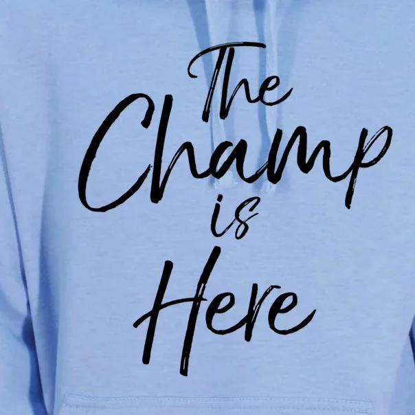 League Winner Gift Fantasy Football Winner The Champ Is Here Gift Unisex Surf Hoodie