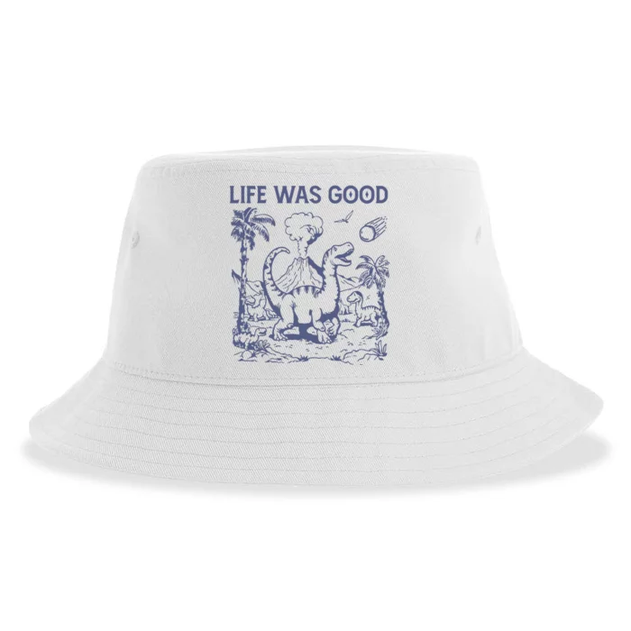 Life Was Good Dinosaur Sustainable Bucket Hat