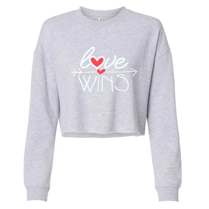 Love Wins Gift Surprise For Your Friend Gift Cropped Pullover Crew