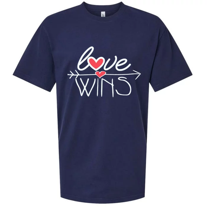 Love Wins Gift Surprise For Your Friend Gift Sueded Cloud Jersey T-Shirt