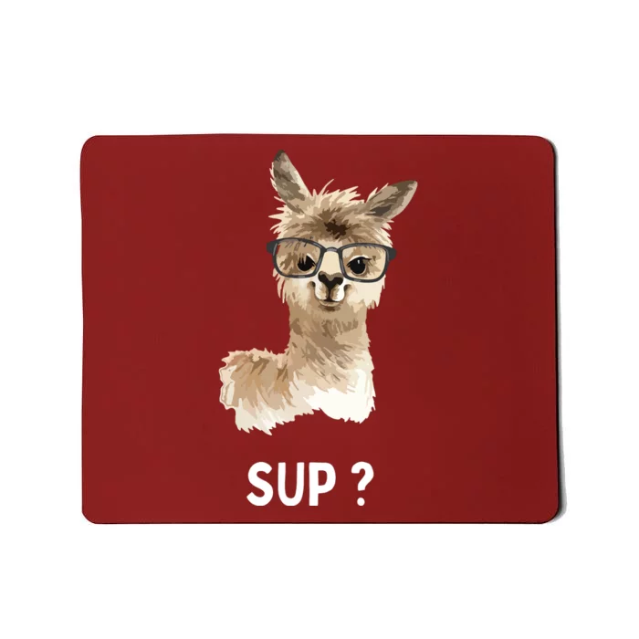 Llama With Glasses Funny Saying Alpaca Mousepad