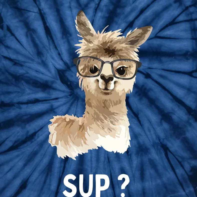 Llama With Glasses Funny Saying Alpaca Tie-Dye T-Shirt