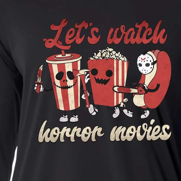 Lets Watch Horror Movies Halloween Cooling Performance Long Sleeve Crew