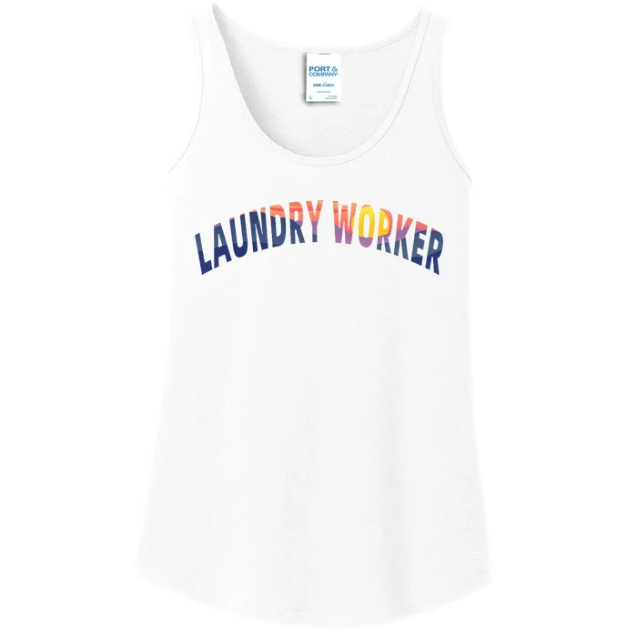 Laundry Worker Housekeeping Janitor Custodian Cleaner Team Ladies Essential Tank