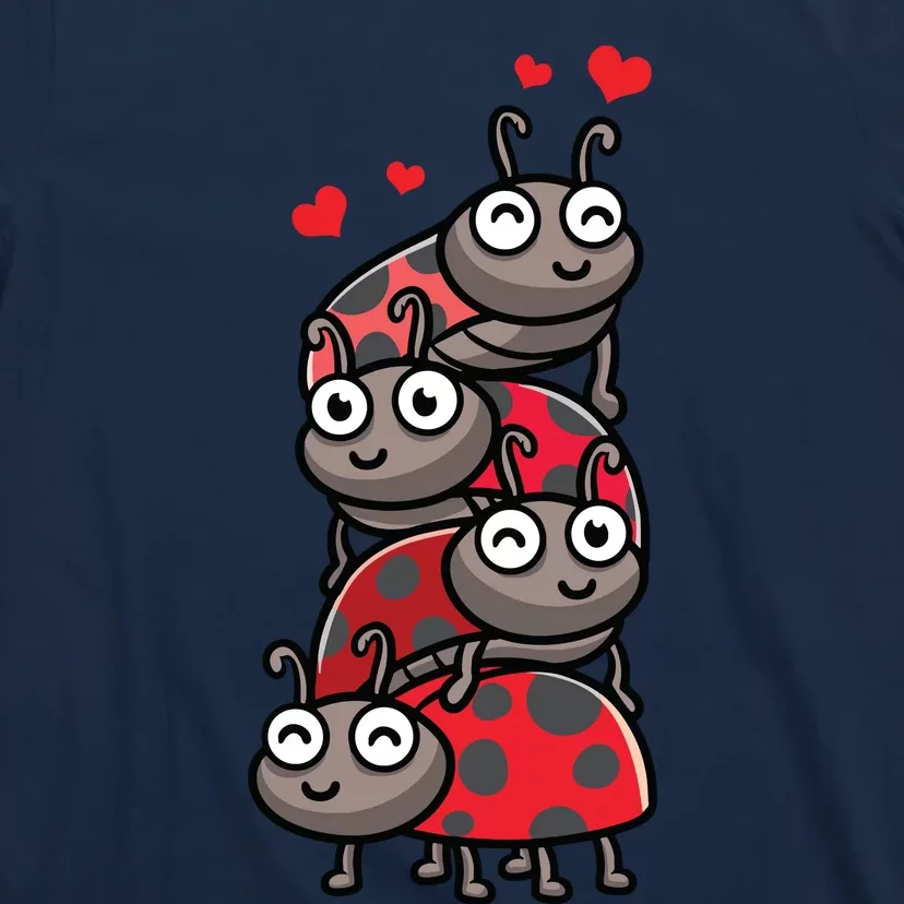 Ladybug With Hearts Bug Lover T-Shirt