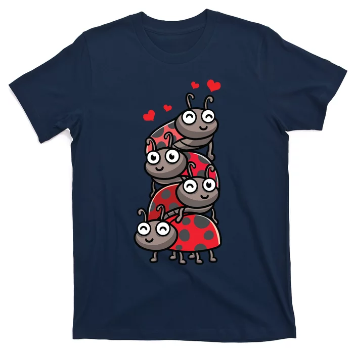 Ladybug With Hearts Bug Lover T-Shirt