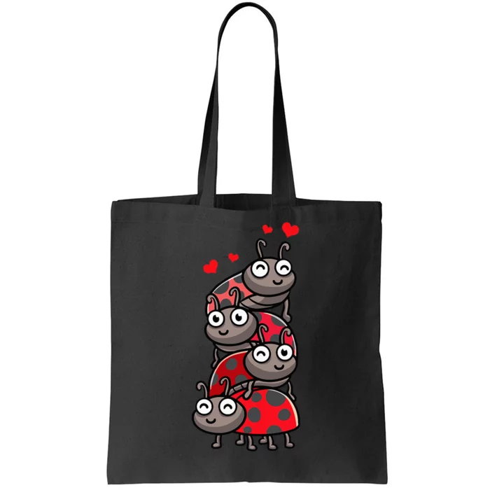 Ladybug With Hearts Bug lover Tote Bag