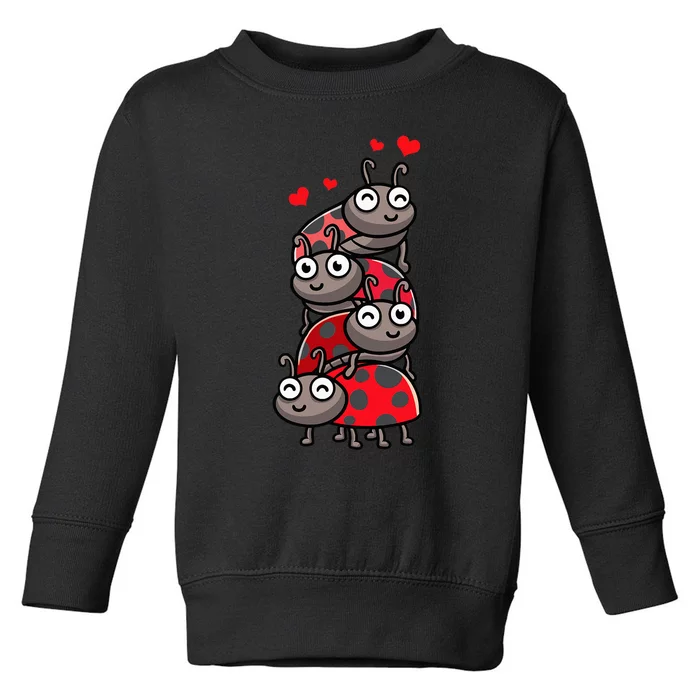 Ladybug With Hearts Bug lover Toddler Sweatshirt