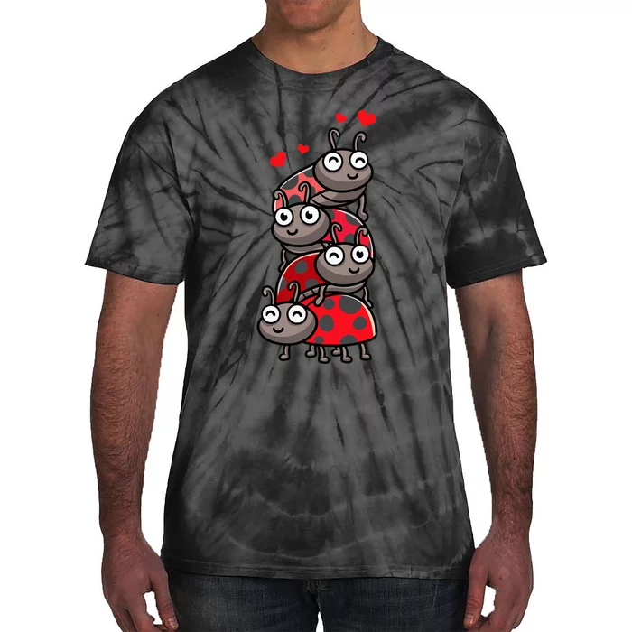 Ladybug With Hearts Bug lover Tie-Dye T-Shirt