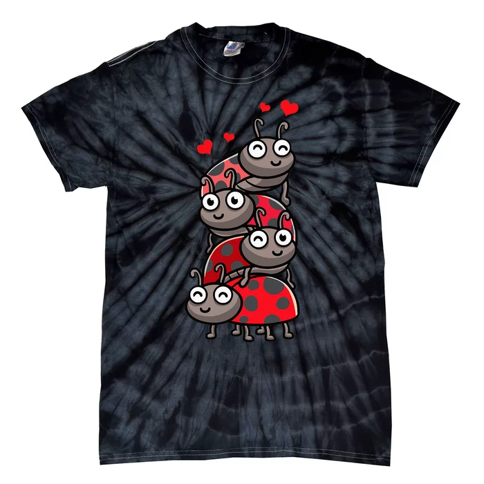 Ladybug With Hearts Bug lover Tie-Dye T-Shirt