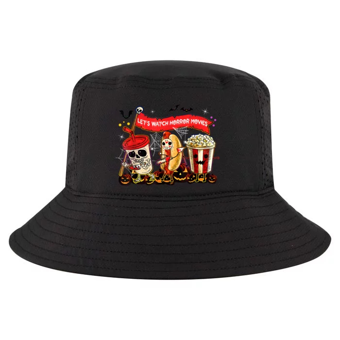 Lets Watch Horror Movies Halloween Funny Ghost Skeleton Cool Comfort Performance Bucket Hat