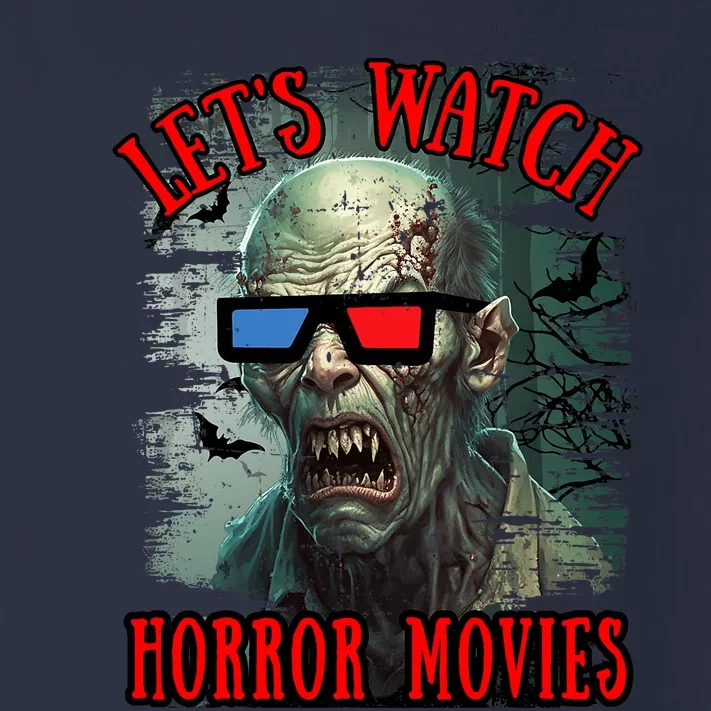 Lets Watch Horror Movies Scary Zombie Halloween Toddler Long Sleeve Shirt