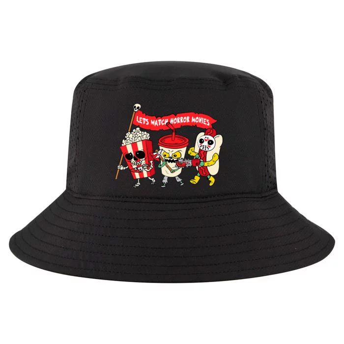 Lets Watch Horror Movies Funny Halloween Costume Spooky Cool Comfort Performance Bucket Hat