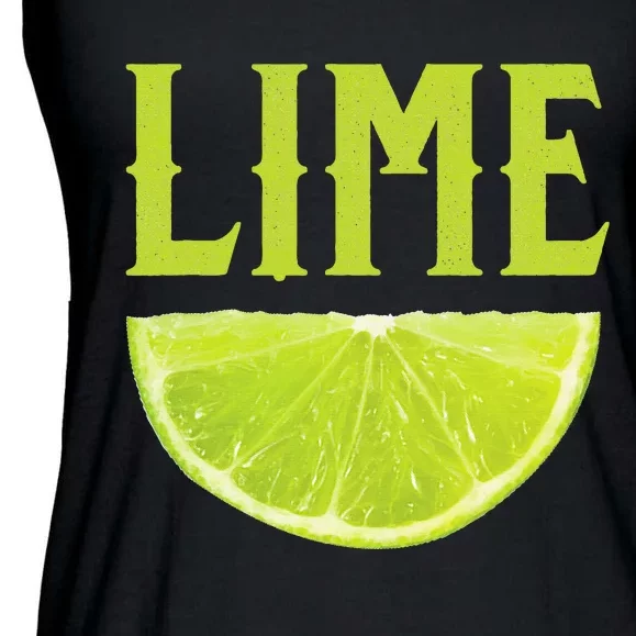 Lime Wedge Halloween Group Matching Costume DIY Last Minute Ladies Essential Flowy Tank