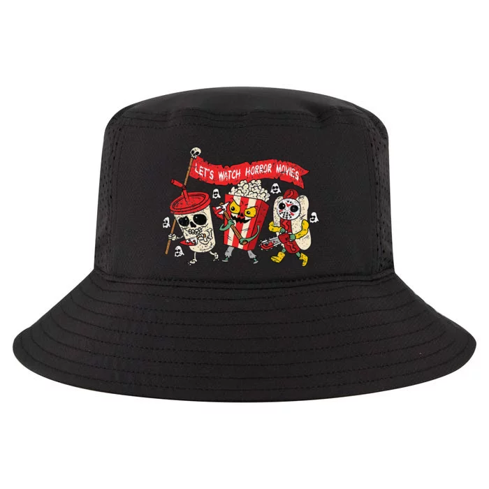 Lets Watch Horror Movies Halloween Funny Ghost Skeleton Cool Comfort Performance Bucket Hat