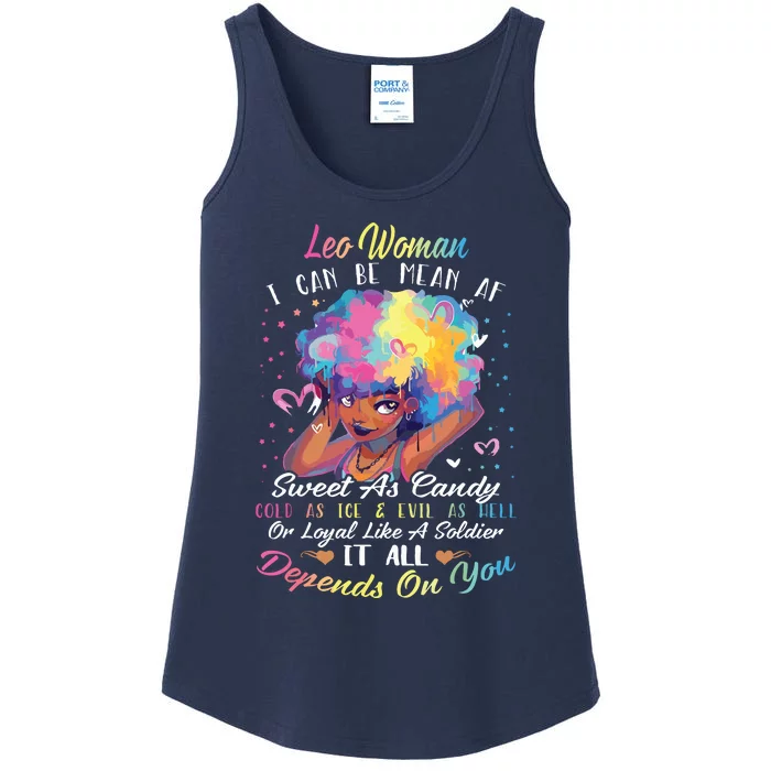 Leo Woman Im A Leo Girl Shirts For Women Ladies Essential Tank