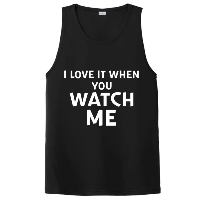 Livvusoo Wearing I Love It When You Watch Me Performance Tank