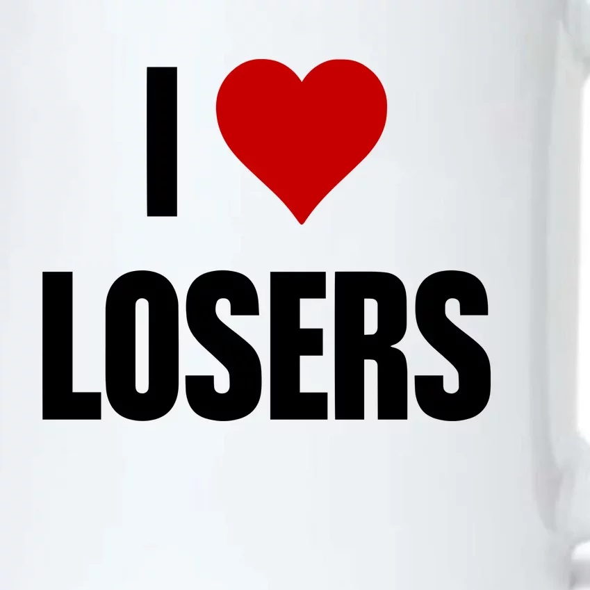 Linabob Wearing I Love Losers Black Color Changing Mug