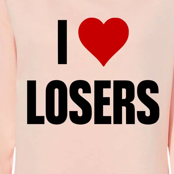 Linabob Wearing I Love Losers Womens California Wash Sweatshirt