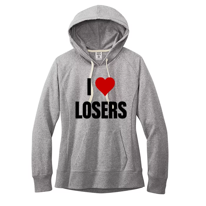 Linabob Wearing I Love Losers Women's Fleece Hoodie