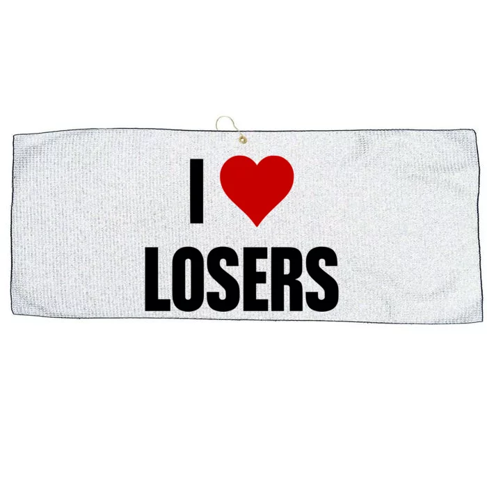 Linabob Wearing I Love Losers Large Microfiber Waffle Golf Towel