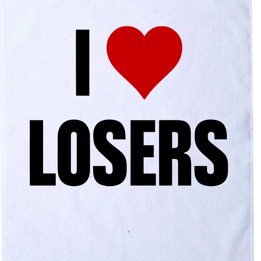 Linabob Wearing I Love Losers Platinum Collection Golf Towel