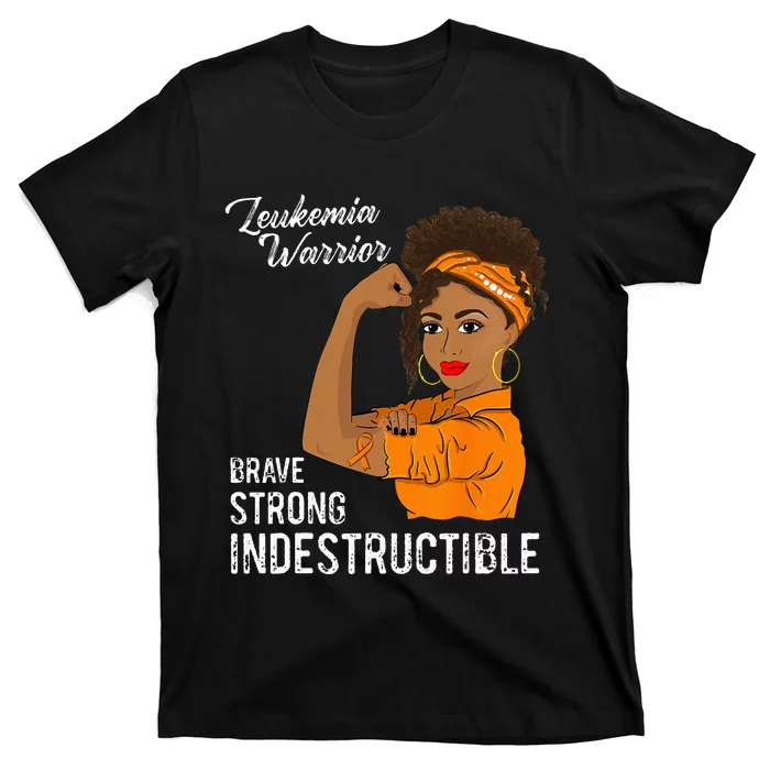 Leukemia Warrior Indestructible Cancer Survivor Awareness T-Shirt