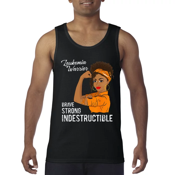 Leukemia Warrior Indestructible Cancer Survivor Awareness Tank Top