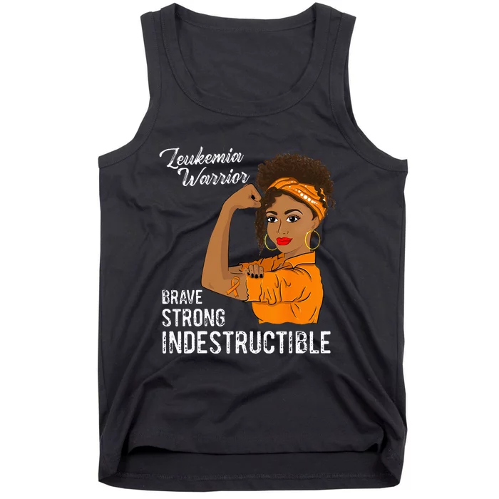 Leukemia Warrior Indestructible Cancer Survivor Awareness Tank Top