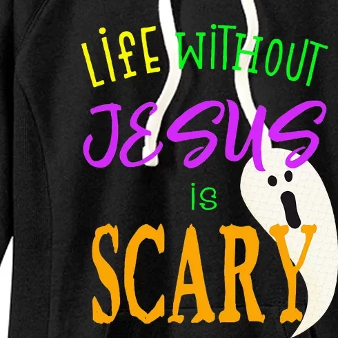 Life Without Jesus Is Scary Christian Halloween Women's Fleece Hoodie