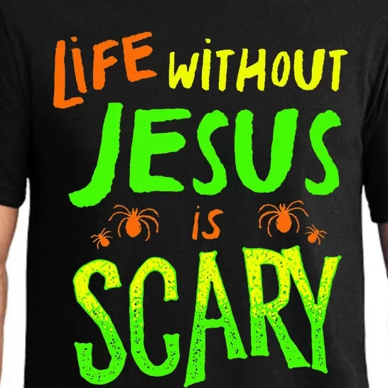 Life Without Jesus Is Scary Fall Christian Halloween Jesus Pajama Set