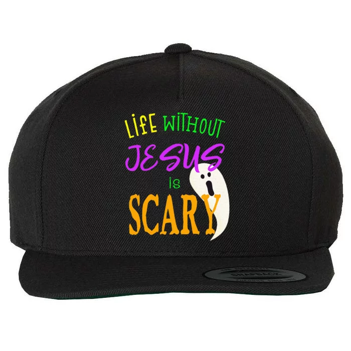 Life Without Jesus is Scary Christian Halloween Wool Snapback Cap