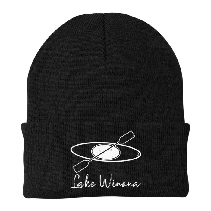 Lake Winona Kayaking Kayak Boating Sailing Rafting Knit Cap Winter Beanie