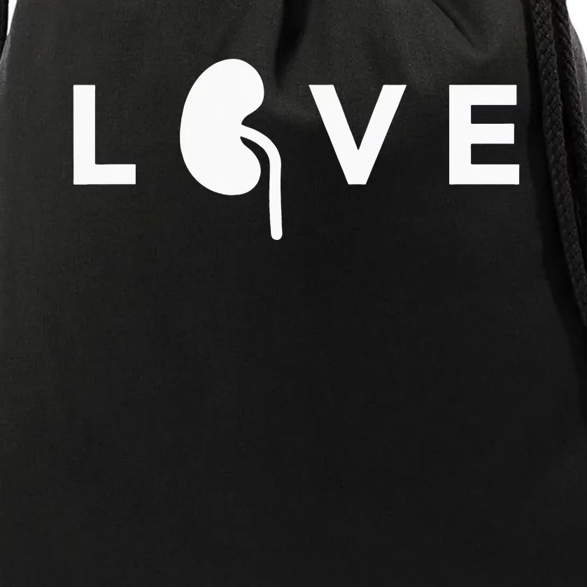 Love World Kidney Day Awareness Campaign Saying Drawstring Bag