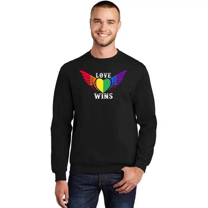 Love Wins Lgbt Pride Motif Tall Sweatshirt