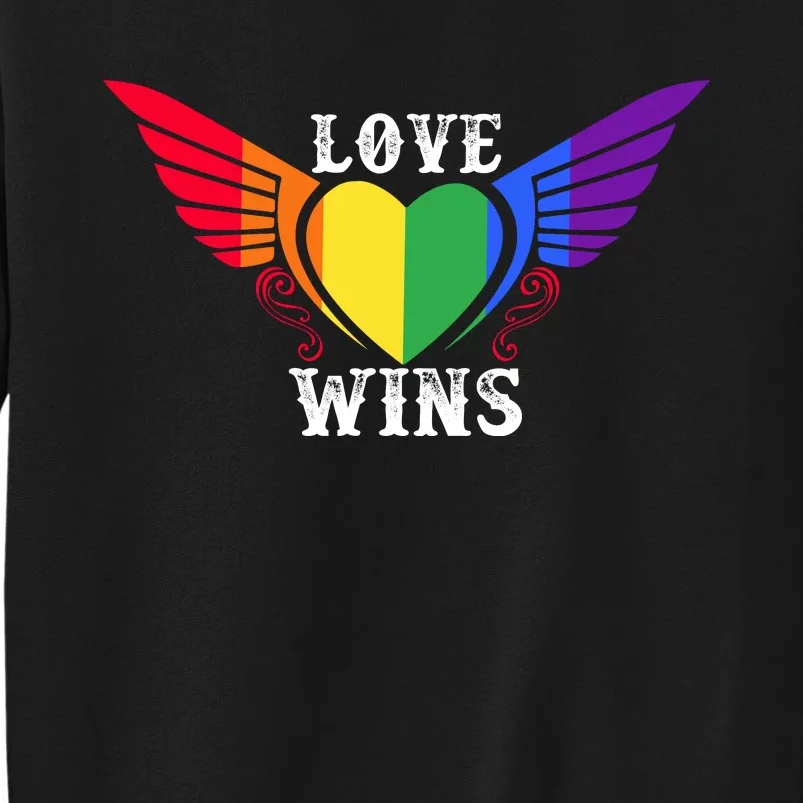 Love Wins Lgbt Pride Motif Tall Sweatshirt