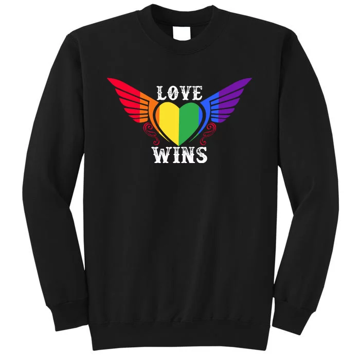 Love Wins Lgbt Pride Motif Tall Sweatshirt