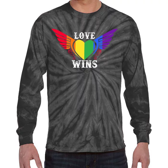 Love Wins Lgbt Pride Motif Tie-Dye Long Sleeve Shirt