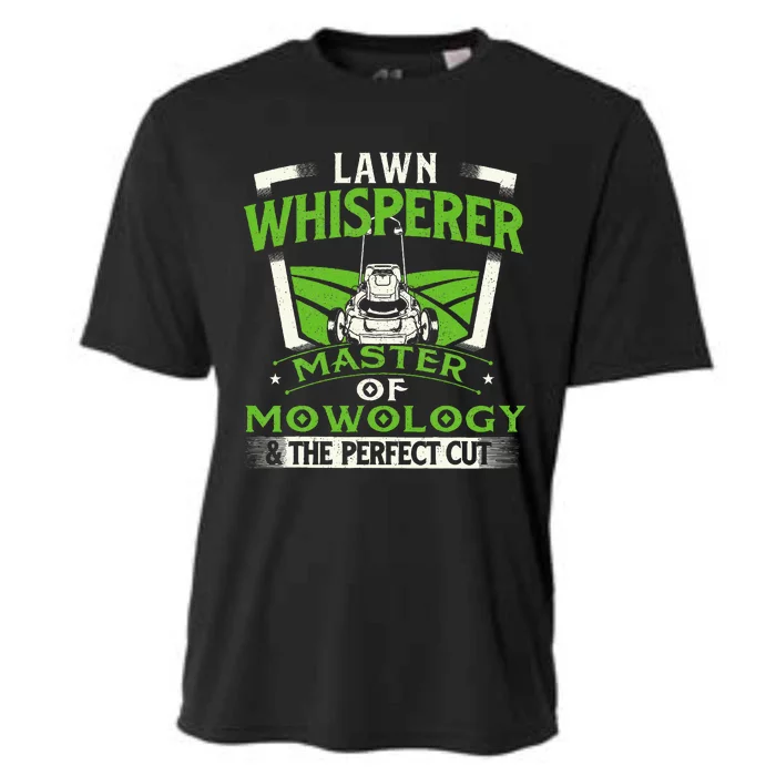 Lawn Whisperer Landscaper Landscaping Gardening Lawnmower Cooling Performance Crew T-Shirt