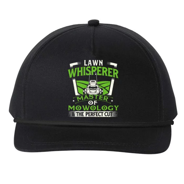 Lawn Whisperer Landscaper Landscaping Gardening Lawnmower Snapback Five-Panel Rope Hat