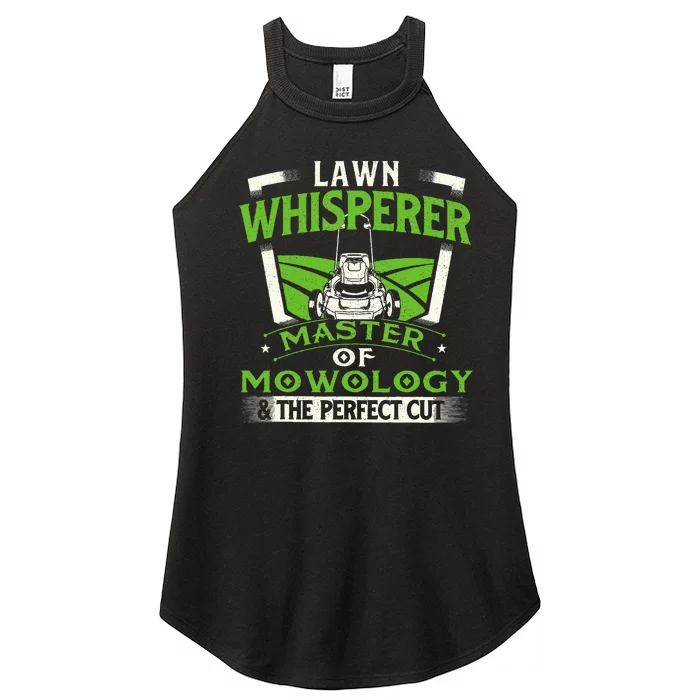 Lawn Whisperer Landscaper Landscaping Gardening Lawnmower Women’s Perfect Tri Rocker Tank