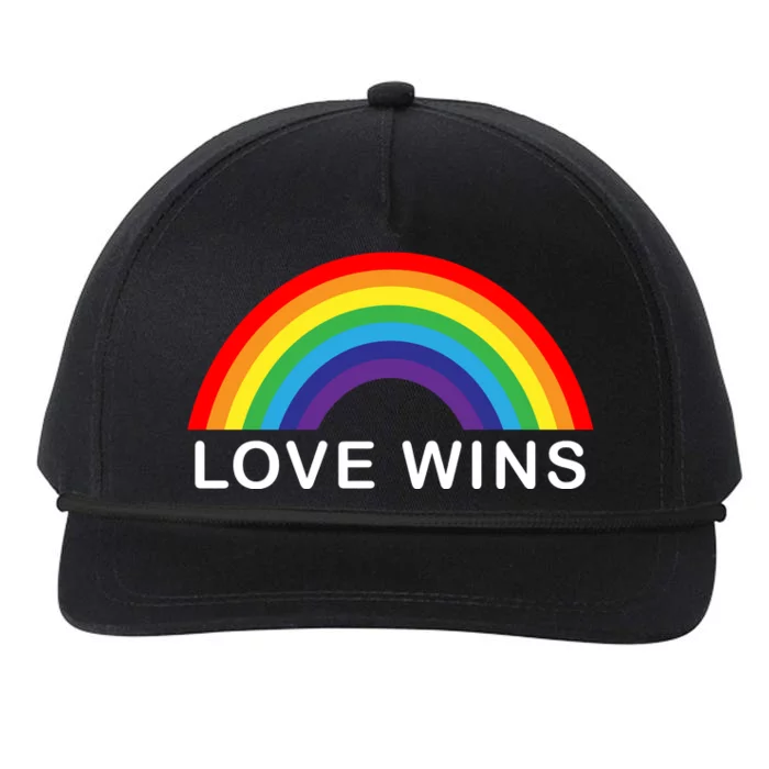 Love Wins Lgbtq Pride Month Rainbow Snapback Five-Panel Rope Hat