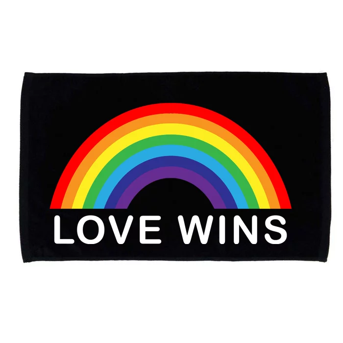 Love Wins Lgbtq Pride Month Rainbow Microfiber Hand Towel