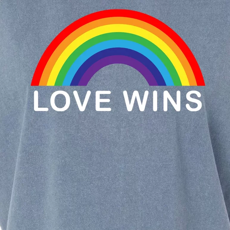 Love Wins Lgbtq Pride Month Rainbow Garment-Dyed Women's Muscle Tee