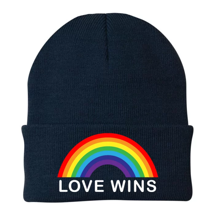 Love Wins Lgbtq Pride Month Rainbow Knit Cap Winter Beanie