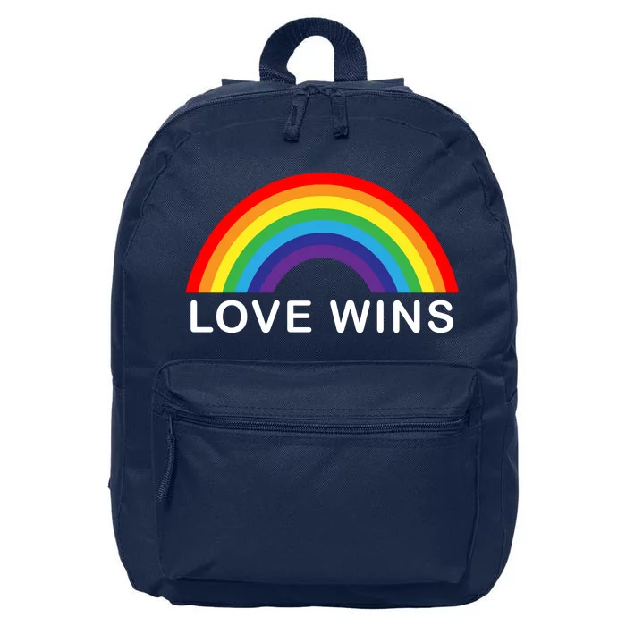 Love Wins Lgbtq Pride Month Rainbow 16 in Basic Backpack