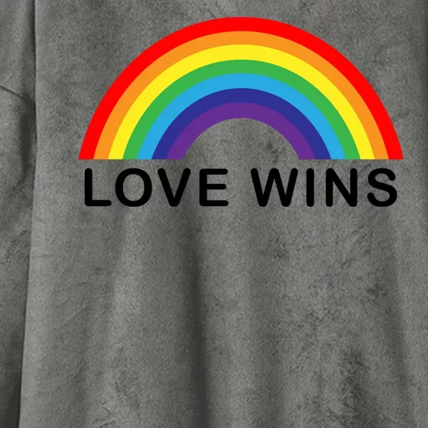 Love Wins Lgbtq Pride Month Rainbow Hooded Wearable Blanket