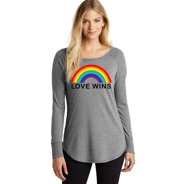 Love Wins Lgbtq Pride Month Rainbow Women's Perfect Tri Tunic Long Sleeve Shirt