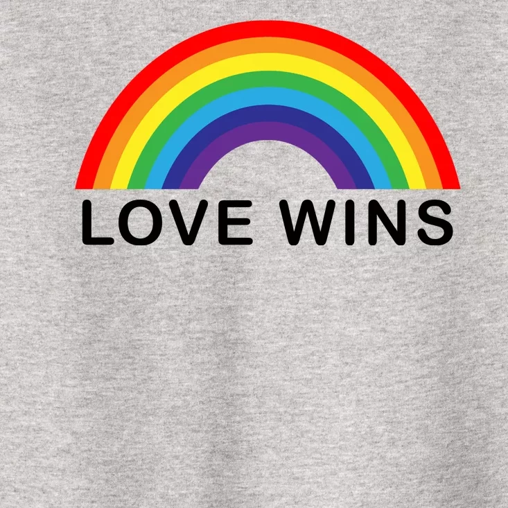 Love Wins Lgbtq Pride Month Rainbow Toddler T-Shirt