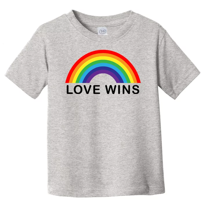 Love Wins Lgbtq Pride Month Rainbow Toddler T-Shirt